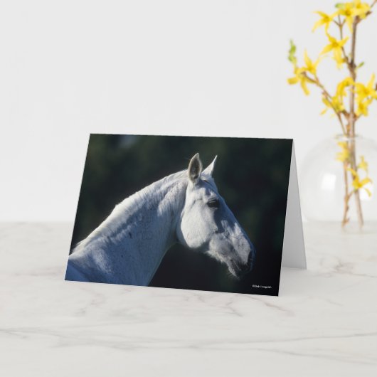 Bob Langrish | Grijze warmbloed — Vaste kop Kaart (Gele Bloem)