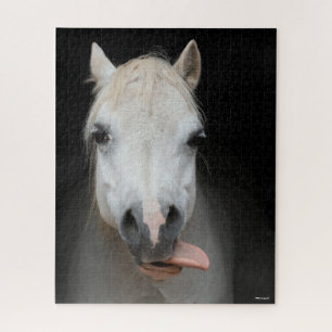 Bob Langrish Grijze Welsh Pony met tongen uit Legpuzzel