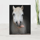 Bob Langrish | Grijze Welsh Pony Tongue uit headsh Kaart (Voorkant)