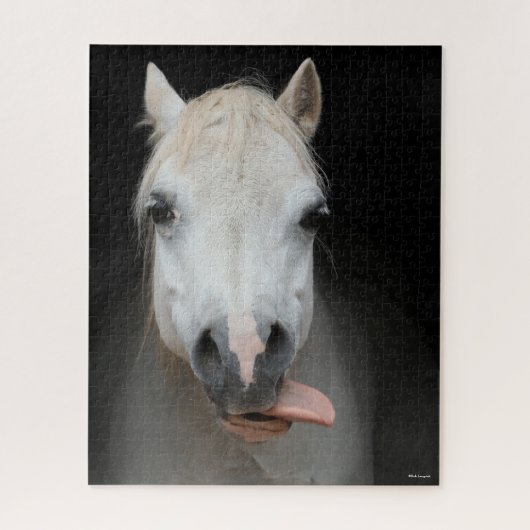 Bob Langrish | Grijze Welsh Pony Tongue uit headsh Legpuzzel (Verticaal)