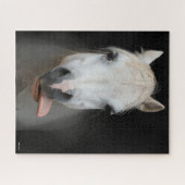 Bob Langrish | Grijze Welsh Pony Tongue uit headsh Legpuzzel (Horizontaal)