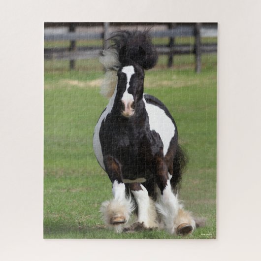 Bob Langrish | Gypsy Vanner aan het werk Legpuzzel (Verticaal)