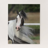 Bob Langrish | Gypsy Vanner Headshot Mande stromen Legpuzzel (Verticaal)