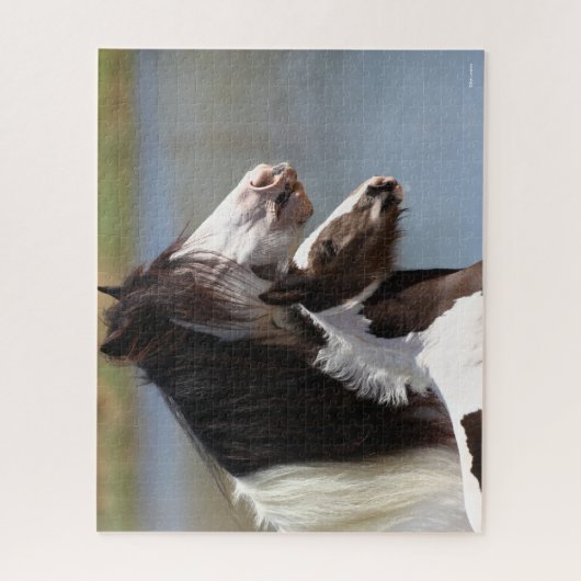 Bob Langrish | Gypsy Vanner Mare en Foal Headshot Legpuzzel (Verticaal)