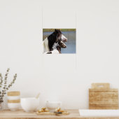 Bob Langrish | Gypsy Vanner Mare en Foal Headshot Poster (Keuken)