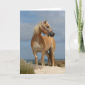 Bob Langrish | Haflinger op strand Kaart (Voorkant)