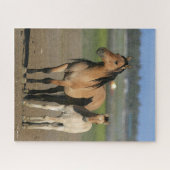 Bob Langrish Kiger Mustang Mare en Foal Standing Legpuzzel (Horizontaal)