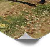 Bob Langrish | Kwartpaarden in bloemen Poster (Hoek)