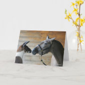 Bob Langrish Llama en Andalucian Meeting Headshot Kaart (Gele Bloem)