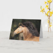 Bob Langrish | Lusitano Headshot Mane stromend Kaart (Gele Bloem)