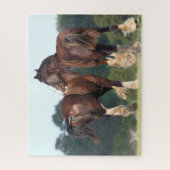 Bob Langrish | Paarden die achteraan lopen Legpuzzel (Verticaal)