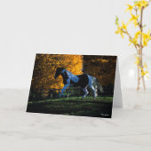 Bob Langrish | Paarden die in de herfst van de ver Kaart (Gele Bloem)