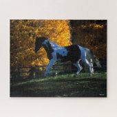 Bob Langrish | Paarden die in de herfst van de ver Legpuzzel (Horizontaal)
