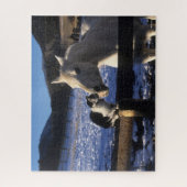 Bob Langrish | Paarden en katten in de sneeuw Legpuzzel (Verticaal)