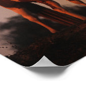 Bob Langrish | Paardrijsverf op zonsondergang Poster (Hoek)