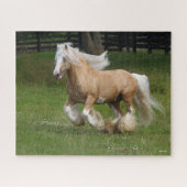 Bob Langrish | Palomino Gypsy Vanner Paard in bedr Legpuzzel (Horizontaal)