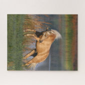 Bob Langrish | Palomino Lusitano Stallion Bucking Legpuzzel (Horizontaal)