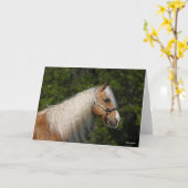 Bob Langrish | Palomino Quarter Horse Headshot Kaart (Gele Bloem)