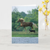 Bob Langrish | Palomino Tennessee Walker en Dog Kaart (Gele Bloem)