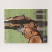 Bob Langrish Quarter Horse Mare en Foal Cuddling Legpuzzel (Horizontaal)
