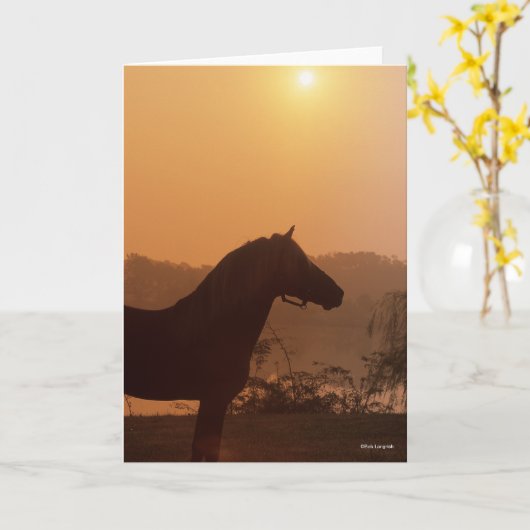 Bob Langrish | Rocky Mountain Horse Silhouette Kaart (Gele Bloem)