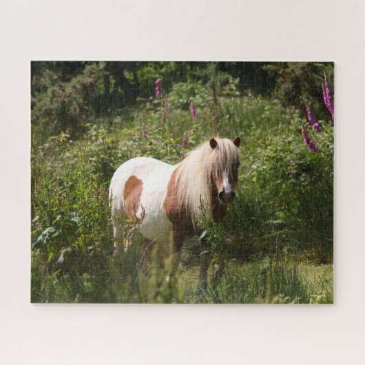 Bob Langrish | Shetland Pony in bloemen Legpuzzel (Horizontaal)