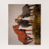 Bob Langrish Three Arab Horses die op zonsondergan Legpuzzel (Verticaal)