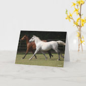 Bob Langrish | Twee Arabische paarden die samenlev Kaart (Gele Bloem)