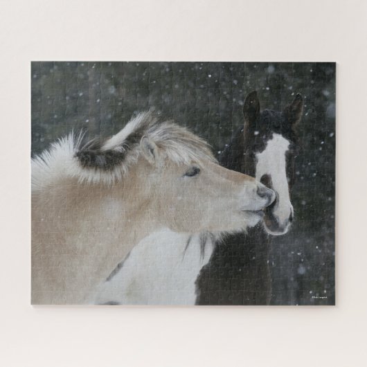 Bob Langrish | Twee pony's die elkaar ontmoeten op Legpuzzel (Horizontaal)