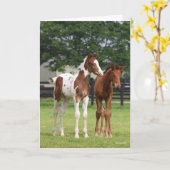 Bob Langrish | Twee staande sportkalveren Kaart (Gele Bloem)