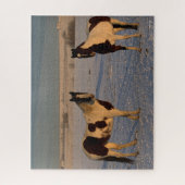 Bob Langrish | Twee verfpaarden in de sneeuw Legpuzzel (Verticaal)