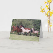 Bob Langrish Welsh Ponies Running Mares and Foals Kaart (Gele Bloem)