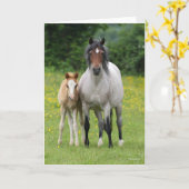 Bob Langrish | Welsh Pony Mare and Foal Standing Kaart (Gele Bloem)