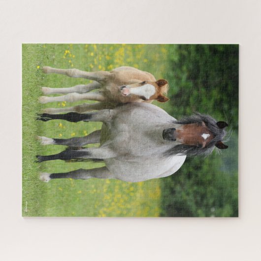 Bob Langrish | Welsh Pony Mare and Foal Standing Legpuzzel (Horizontaal)