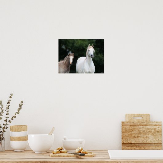 Bob Langrish | Welsh Pony Mare en Foal Poster (Keuken)