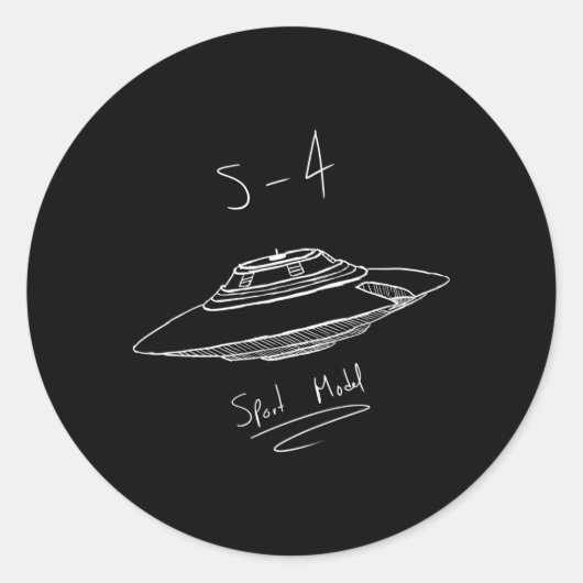 Bob Lazar Sport Model UAP Ronde Sticker (Voorkant)