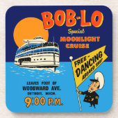 Bob-Lo Special Moonlight Cruise Retro Design Bier Onderzetter (Voorkant)