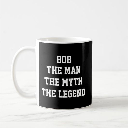 Bob: Man, mythe, Legend, Witte tekst Koffiemok (Links)