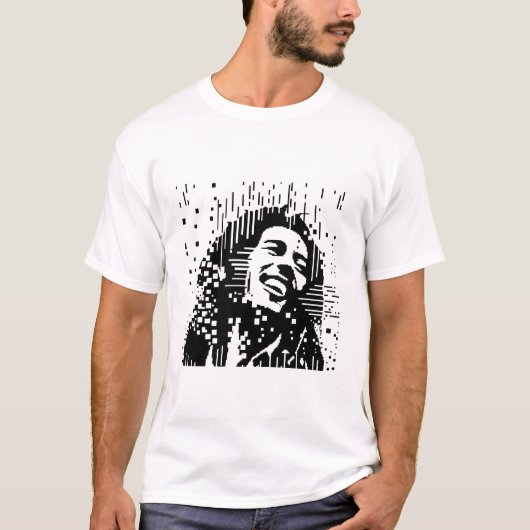 Bob Marley Pixel Cuadrado T-shirt (Voorkant)
