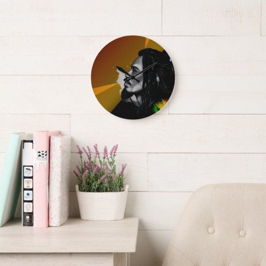 Bob Marley Wall Clock Grote Klok (Leeskamer)