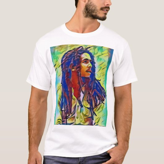 Bob Marly Pixel-Shirt T-shirt (Voorkant)