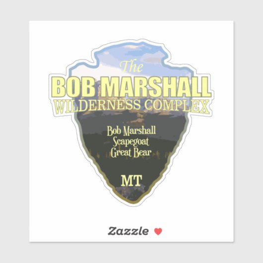 Bob Marshall Wilderness Complex (pijlpunt) Sticker (Vel)
