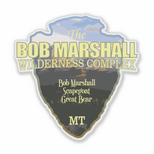 Bob Marshall Wilderness Complex (pijlpunt) Sticker (Voorkant)