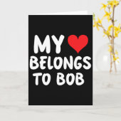 Bob - Mijn hart behoort toe aan Bob - Liefde Kaart (Gele Bloem)