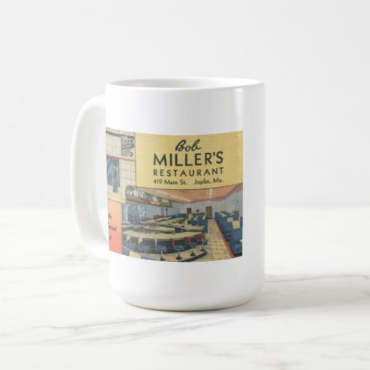 Bob Miller's Restaurant Route 66 Briefkaart Mok (Voorkant links)