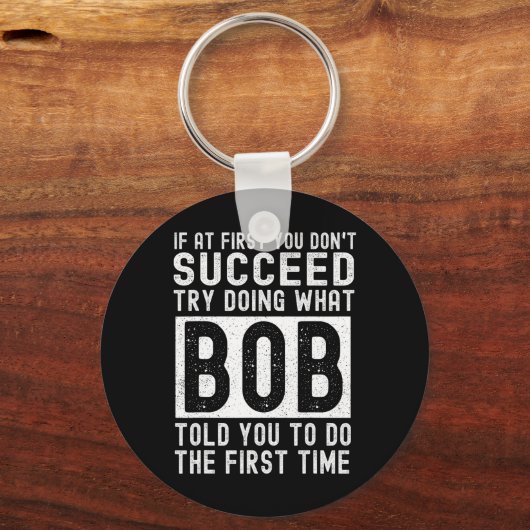 BOB Naam Gepersonaliseerde Verjaardag Leuk Kerstmi Sleutelhanger (Voorkant)