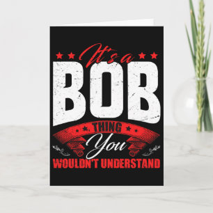 Bob Naam Persoonlijke Verjaardag Leuk Kerstmis Kaart