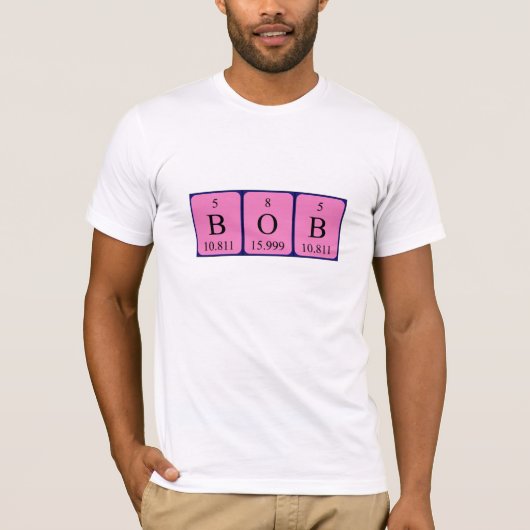 Bob periodieke tabel naam shirt (Voorkant)