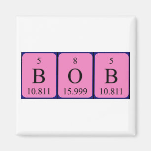 Bob periodieke table name magnet