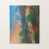 Bob Ross geïnspireerde puzzle Legpuzzel (Verticaal)